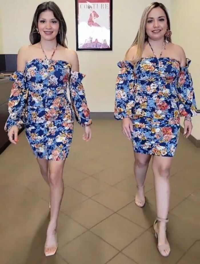 S, M And L: Three Women Try On The Same Outfit To Show How It Looks In Different Sizes