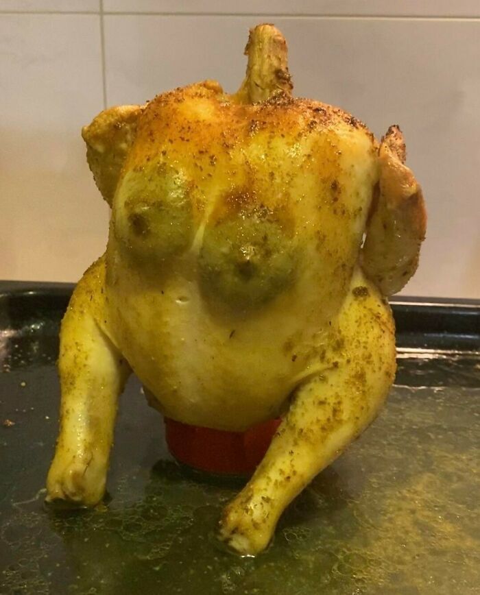 Hice pollo asado con relleno de lima