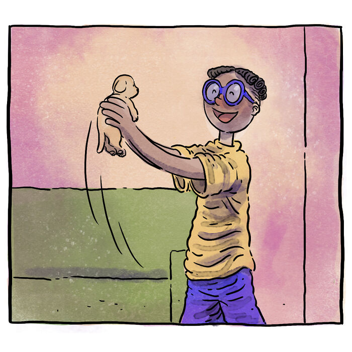Este reconfortante cómic acerca de la vida con mascotas muestra que una imagen vale más que mil palabras