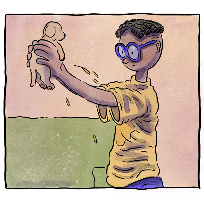 Este reconfortante cómic acerca de la vida con mascotas muestra que una imagen vale más que mil palabras