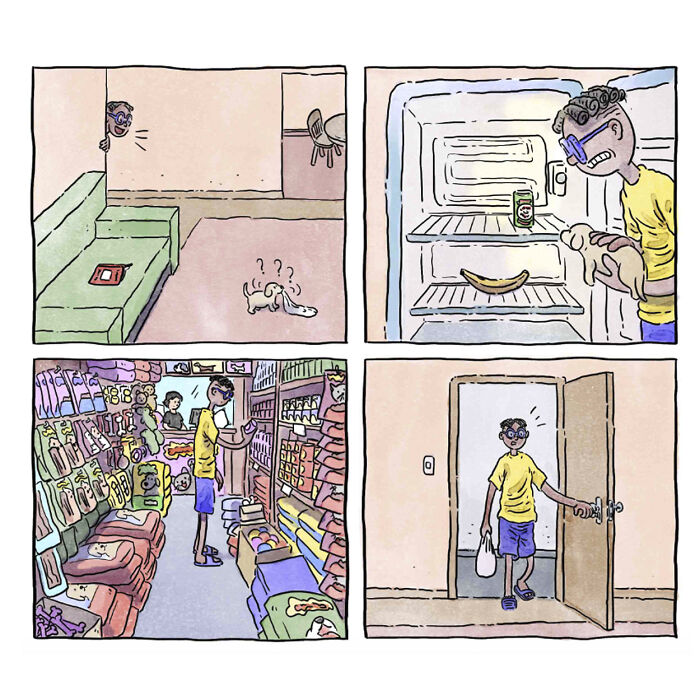 Este reconfortante cómic acerca de la vida con mascotas muestra que una imagen vale más que mil palabras