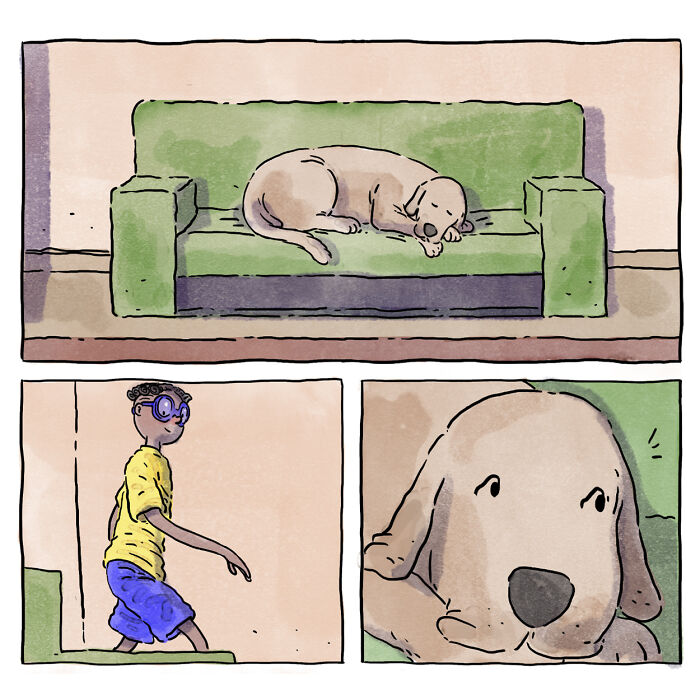 Este reconfortante cómic acerca de la vida con mascotas muestra que una imagen vale más que mil palabras