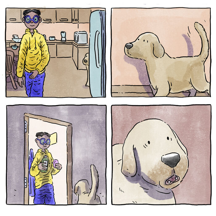 Este reconfortante cómic acerca de la vida con mascotas muestra que una imagen vale más que mil palabras