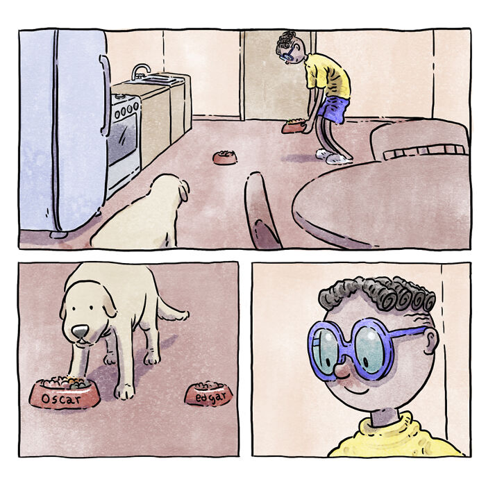 Este reconfortante cómic acerca de la vida con mascotas muestra que una imagen vale más que mil palabras