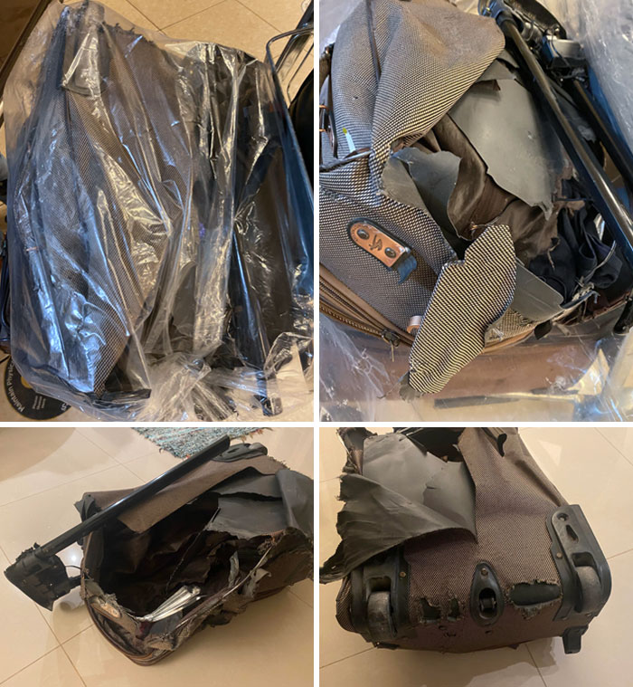 Volé con RyanAir y la maleta que dejé con mis cosas fue completamente destruida