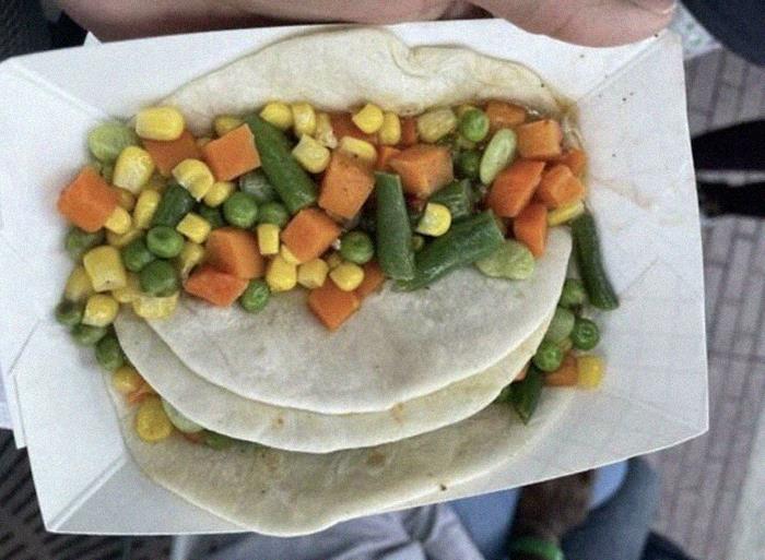 Taco vegetal de un festival de tacos... ¿en serio?
