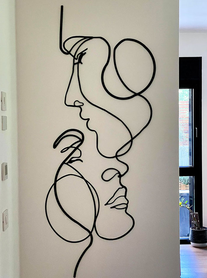 Mi esposa quería comprar una pieza de arte de hierro, así que modelé e imprimí una similar pero 3 veces más grande por menos de 15 dólares. Hasta le gustó más 