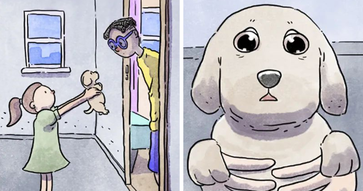Este reconfortante cómic acerca de la vida con mascotas muestra que una imagen vale más que mil palabras