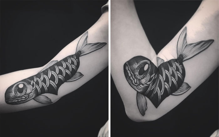 35 Genius Tattoos That Reveal Their True Form When The Body Moves, By Veks Van Hillik Tattoo