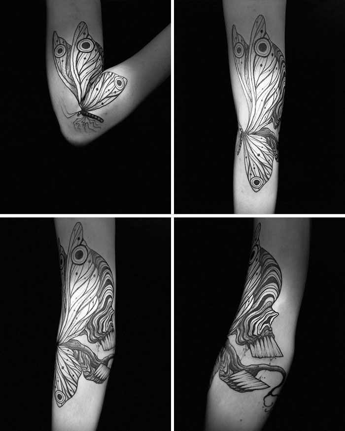 35 Genius Tattoos That Reveal Their True Form When The Body Moves, By Veks Van Hillik Tattoo