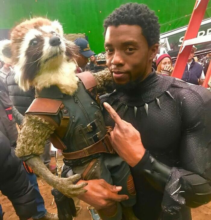 Chadwick Boseman en el rodaje de Vengadores: Endgame