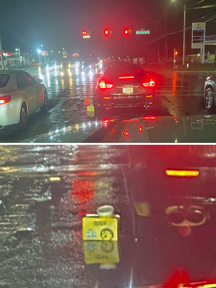 Ser dueño de un Maserati no significa que no seas sucio. Acaban de abrir la puerta y dejaron su basura en el suelo
