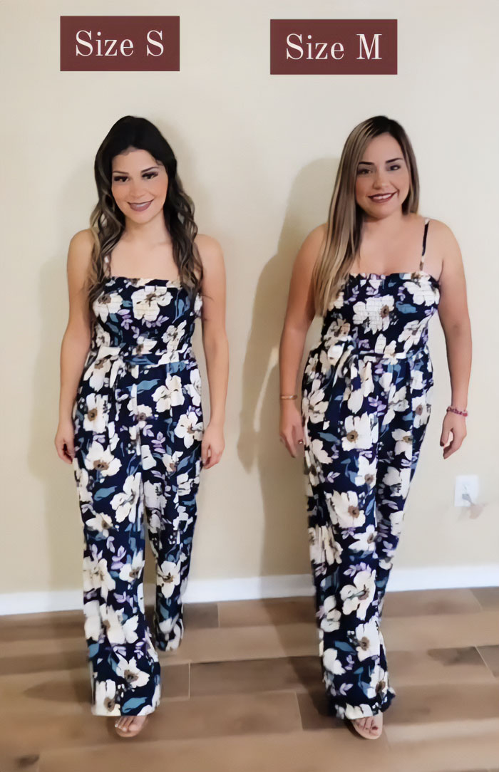 S, M And L: Three Women Try On The Same Outfit To Show How It Looks In Different Sizes
