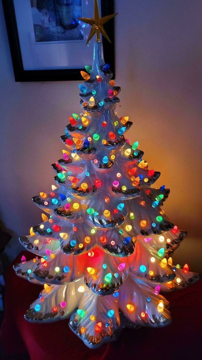 Árbol de cerámica vintage. Perteneció a mis abuelos