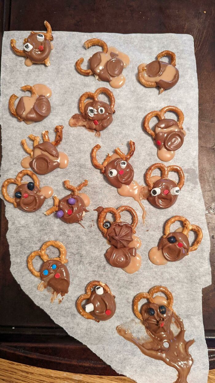 No todos los proyectos de galletas navideñas salen bien. Primera prueba, Renos