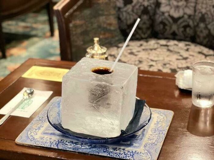 Cuando pides café con hielo