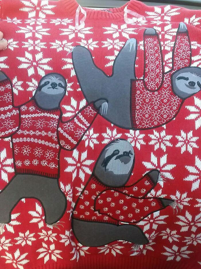 Mi jersey feo de Navidad para la fiesta de Navidad del trabajo. Es Glorioso