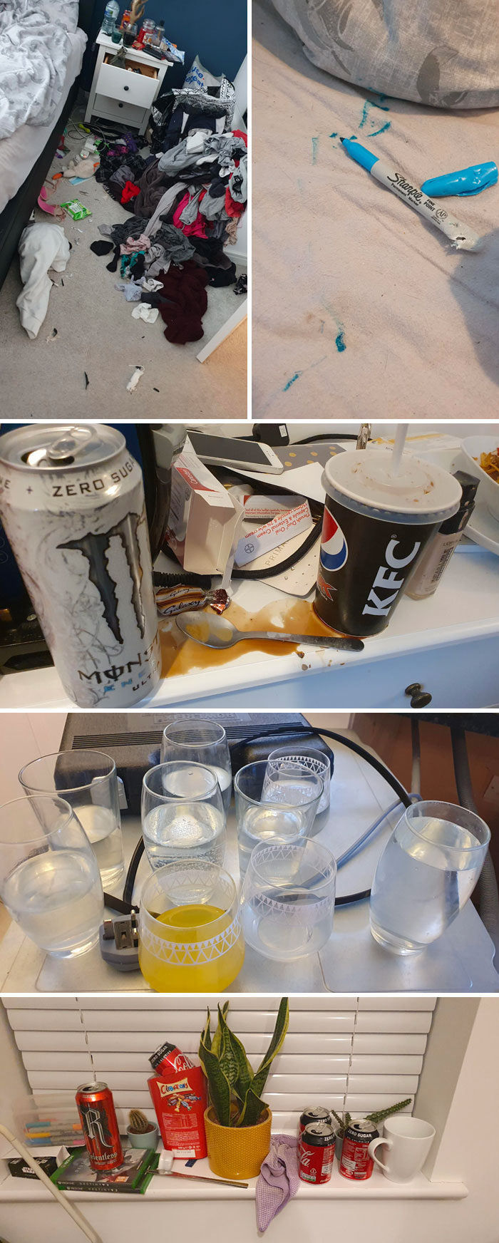 El estado en el que mi ex dejó mi casa cuando me fui por una semana 