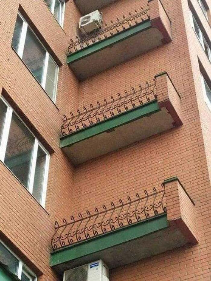 Oooh, un balcón privado................. Para los pájaros