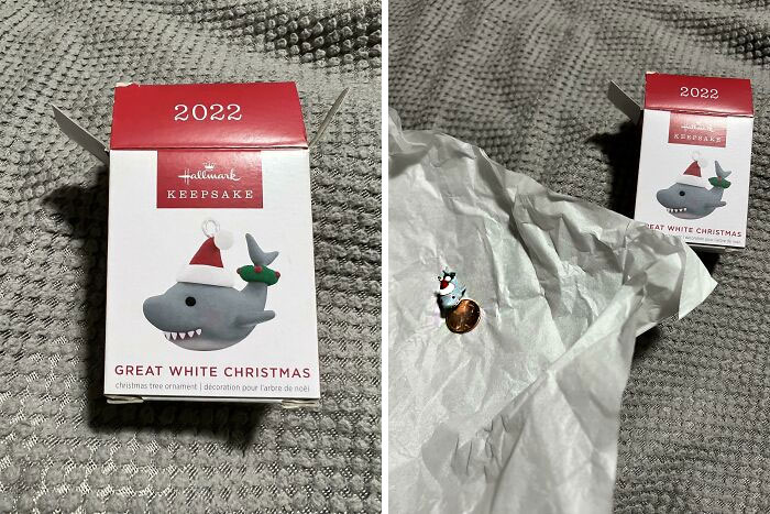 Mi mujer compró este adorno navideño de 9 dólares