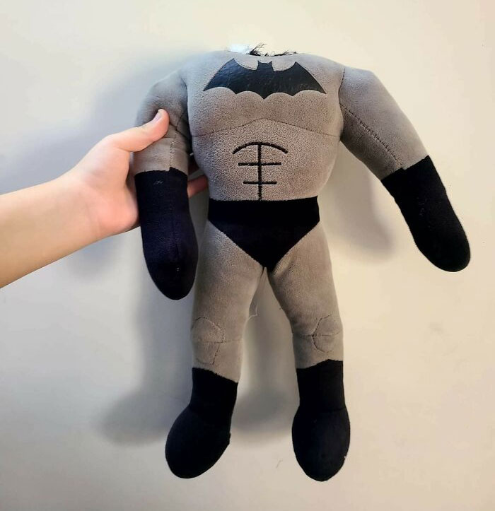 Mi abuelo le preguntó a mi hermano pequeño si podía usar su peluche de Batman para encender la caldera. Mi hermano se negó, pero hoy nos despertamos y nos encontramos con esto