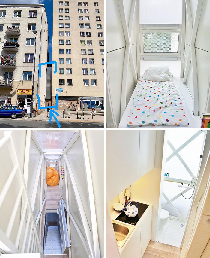 La casa más estrecha del mundo. Entre 90 y 150 centímetros de ancho