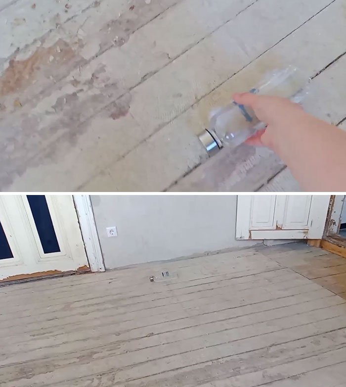 El suelo del nuevo apartamento de mi hermano es un poco irregular