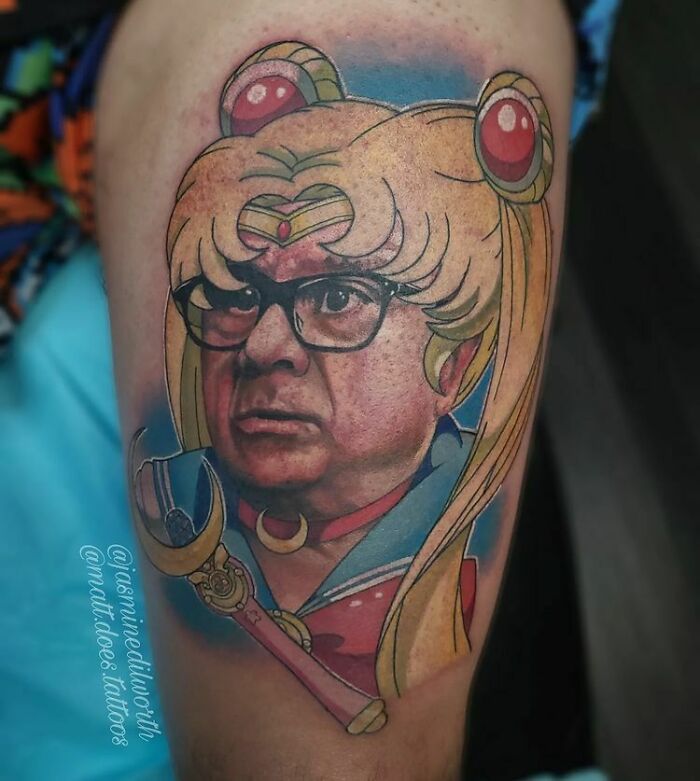 Sailor Devito por @jasminedilworth y @matt.does.tattoos