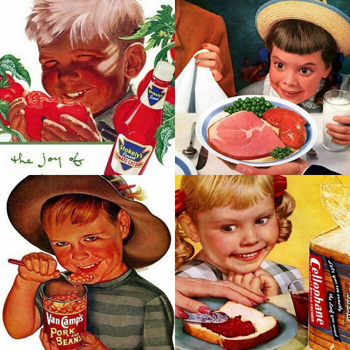 Niños en anuncios antiguos