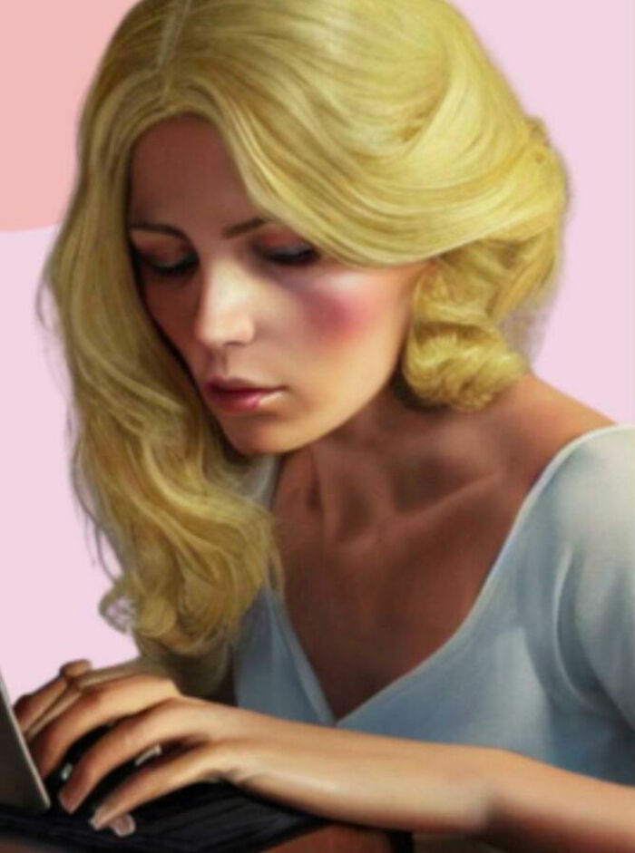 Dama elegante de dedos largos