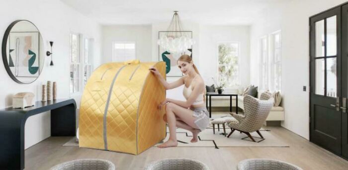 ¿Mujer gigante o casa hobbit?