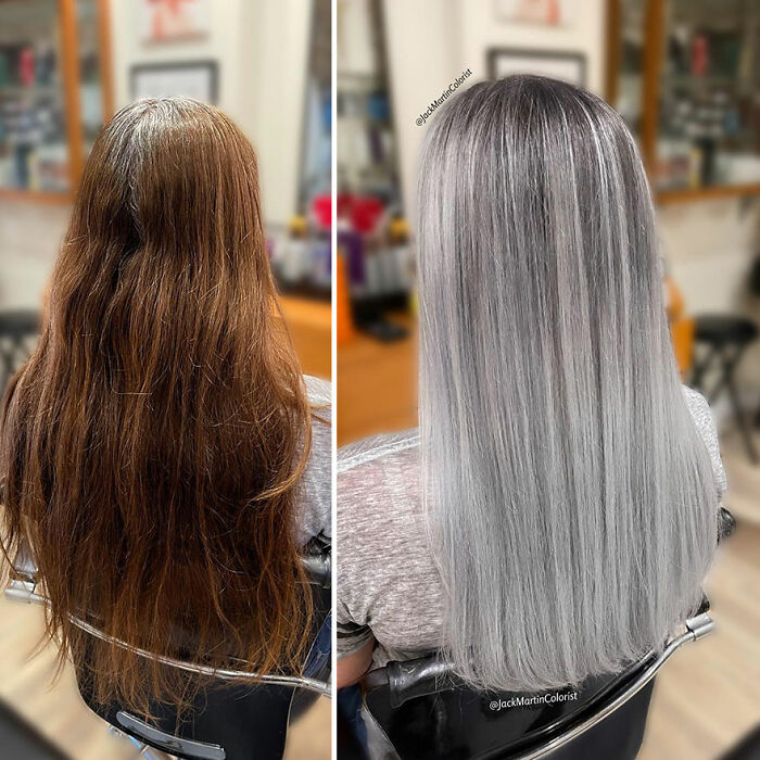 Celebrity Colorist Helps Women To Stop Covering Their Grey Roots And Embrace Their Natural Hair (35 New Pics)
