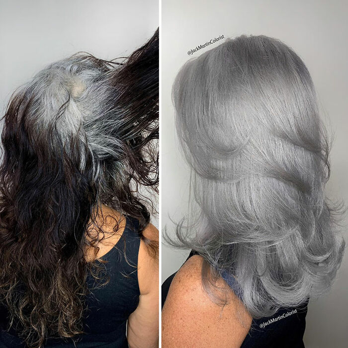 Celebrity Colorist Helps Women To Stop Covering Their Grey Roots And Embrace Their Natural Hair (35 New Pics)