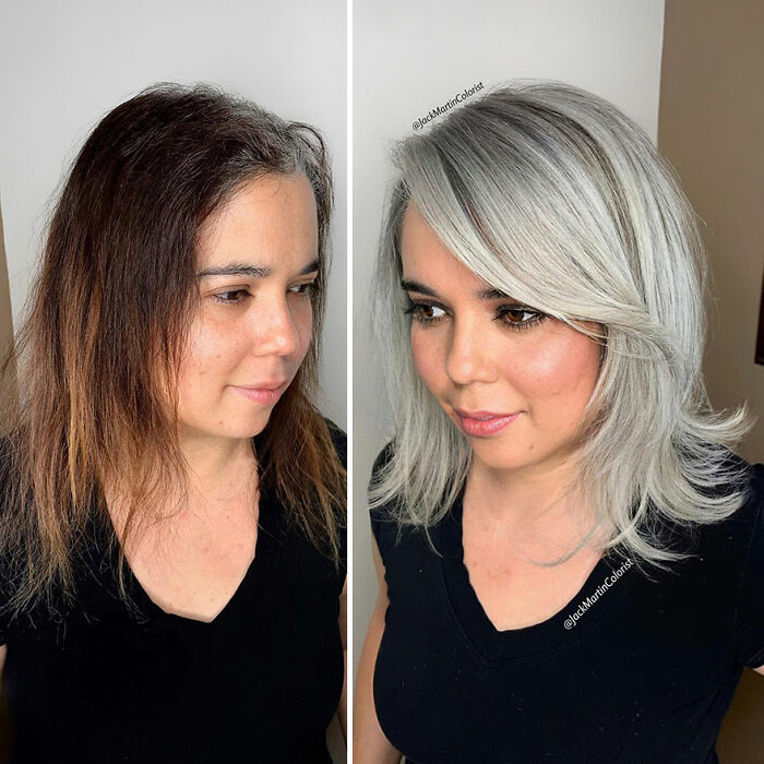 Celebrity Colorist Helps Women To Stop Covering Their Grey Roots And Embrace Their Natural Hair (35 New Pics)