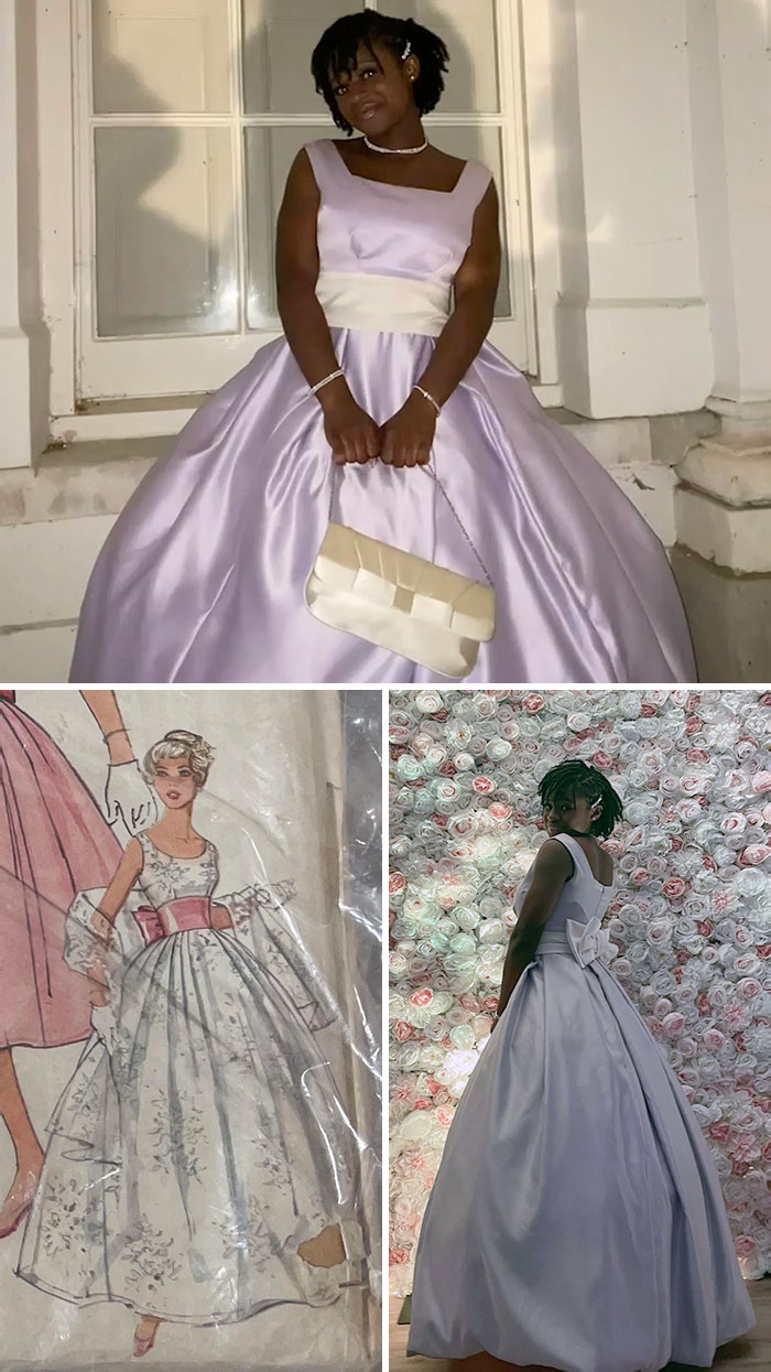 Hice mi vestido de graduación usando un patrón vintage de la década de 1960