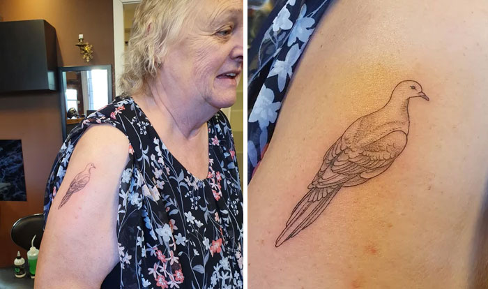 Mi abuela (77 años) acaba de hacerse su primer tatuaje. 