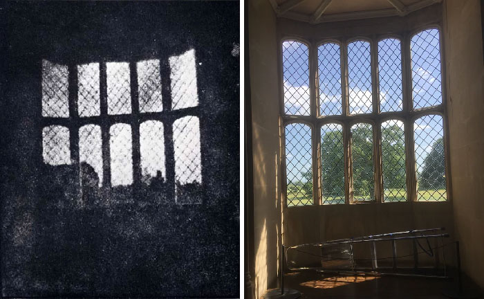 El negativo de cámara más antiguo que se conserva - Abadía de Lacock, Inglaterra, 1835 y 2022