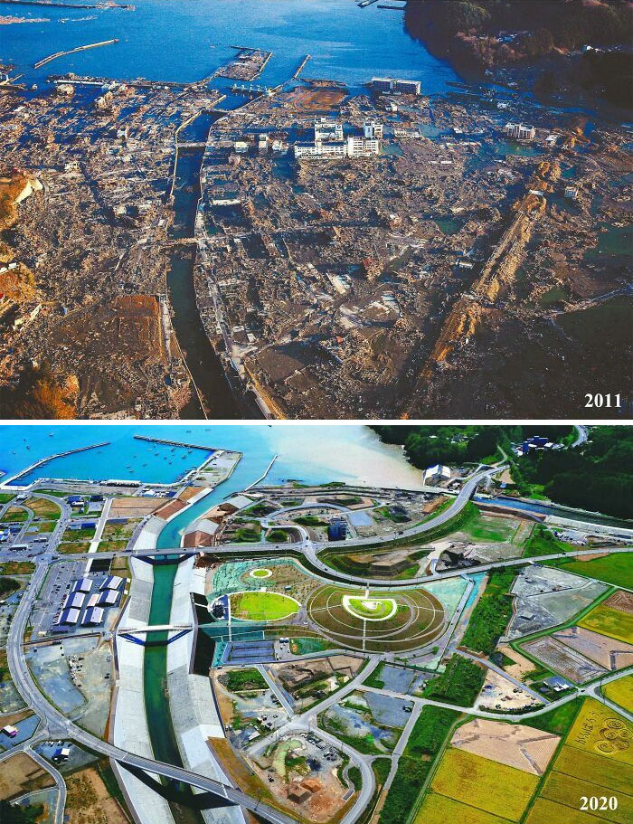 Minami-Sanriku (Japón) 2011 vs. 2020