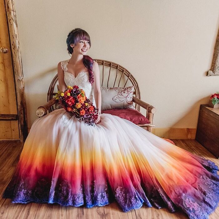 Vestido de novia teñido
