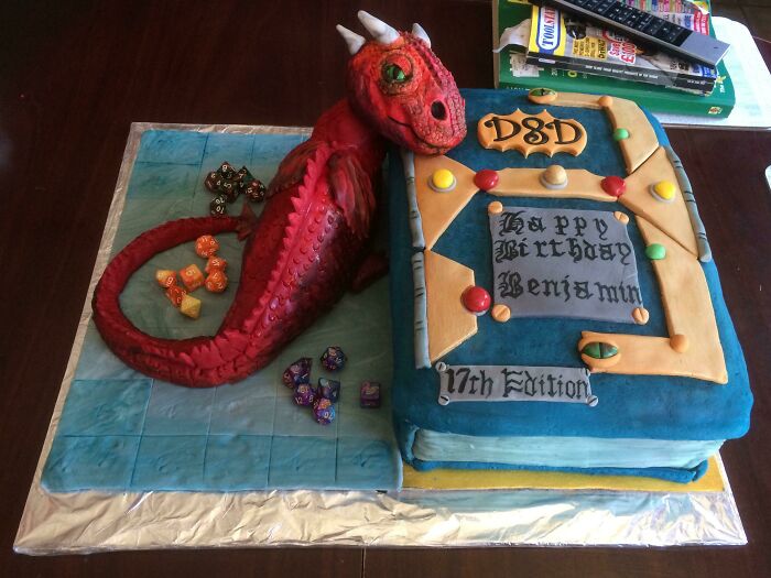 Esta tarta la hizo mi abuela para mi 17 cumpleaños