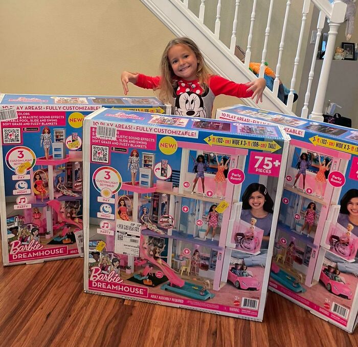 Mi hija llevaba el teléfono de mi esposa en un largo viaje en coche. Pidió todas las casas de ensueño de Barbie en Amazon