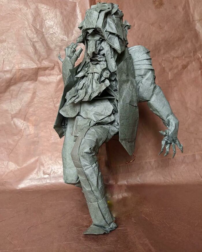 Hice un origami de un enano