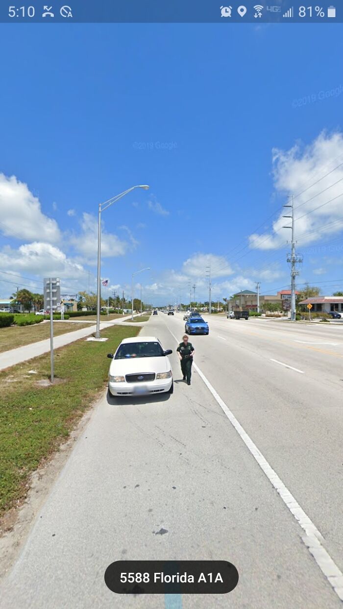 Paran el coche de Google en los Cayos de Florida