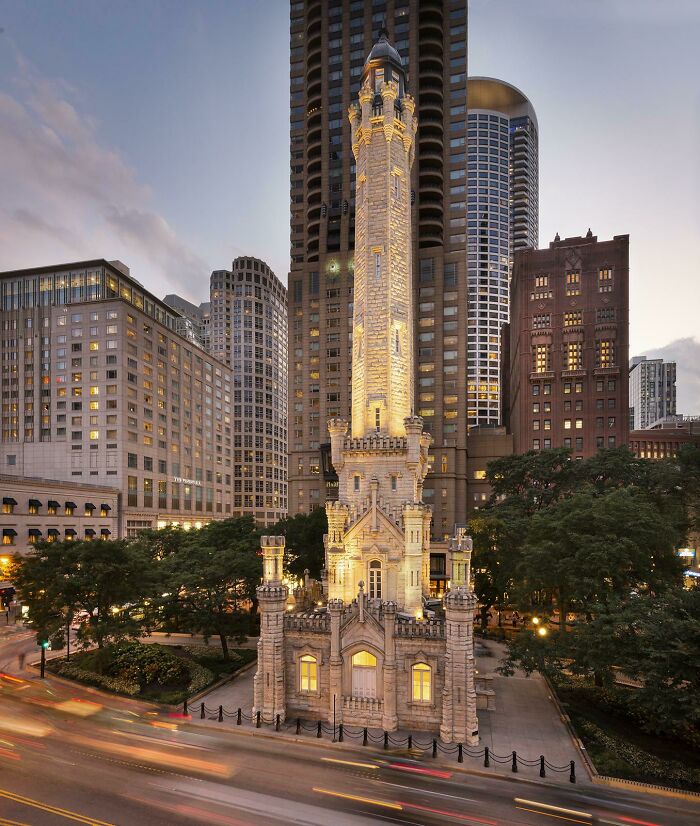  La torre de agua de Chicago, Illinois 