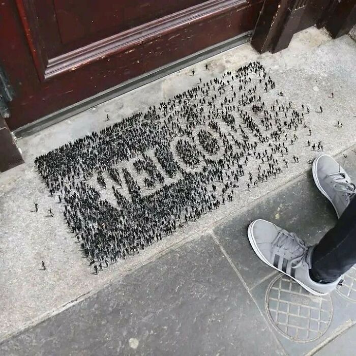 Felpudo pintado a mano
