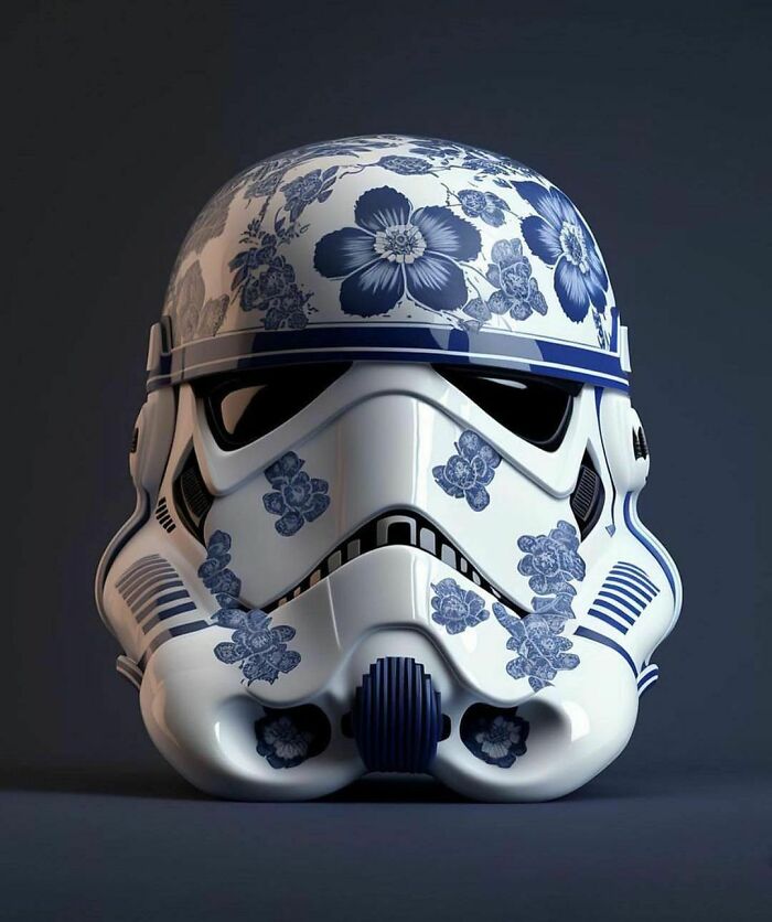 Casco icónico de porcelana