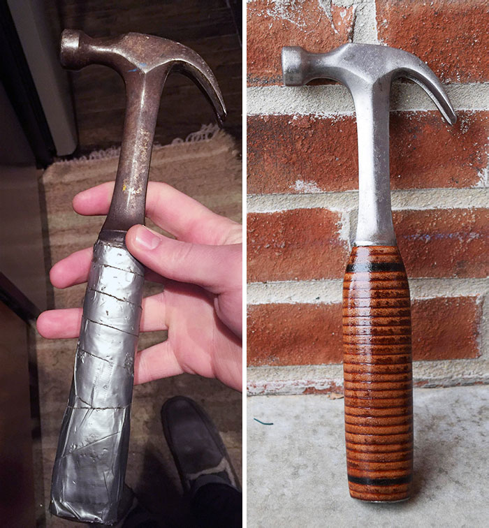 Restauré el martillo de 50 años de mi padre como regalo de Navidad