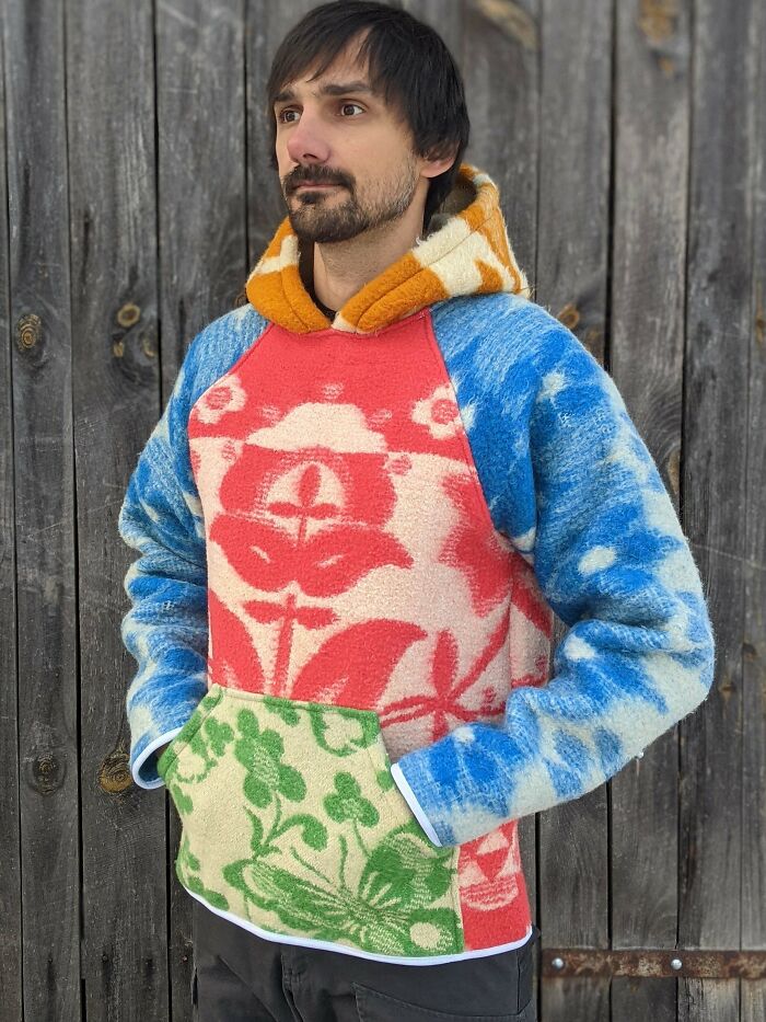He hecho sudaderas con mantas de lana