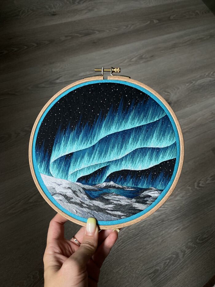 Hice este bordado hace un mes. Me gusta mucho