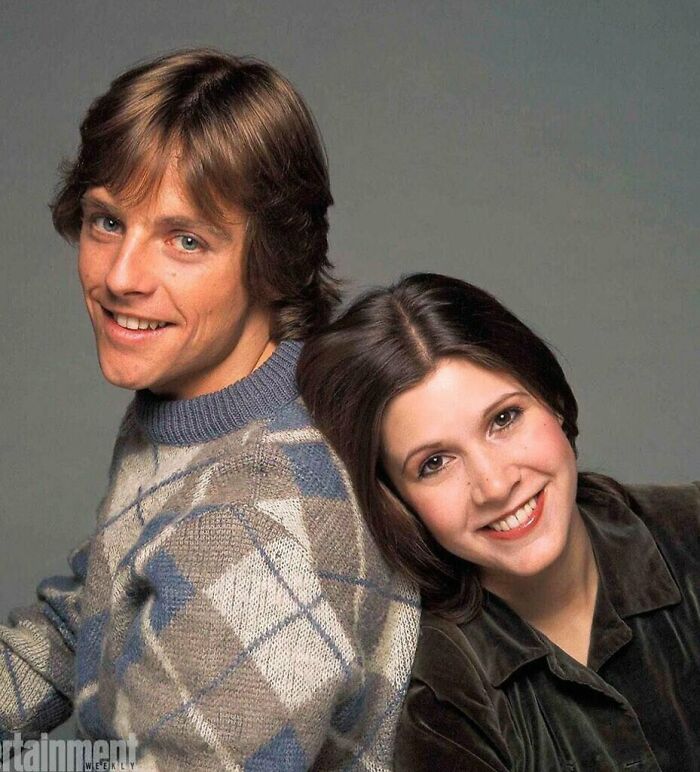 Sesión de fotos de Mark Hamill y Carrie Fisher, 1977